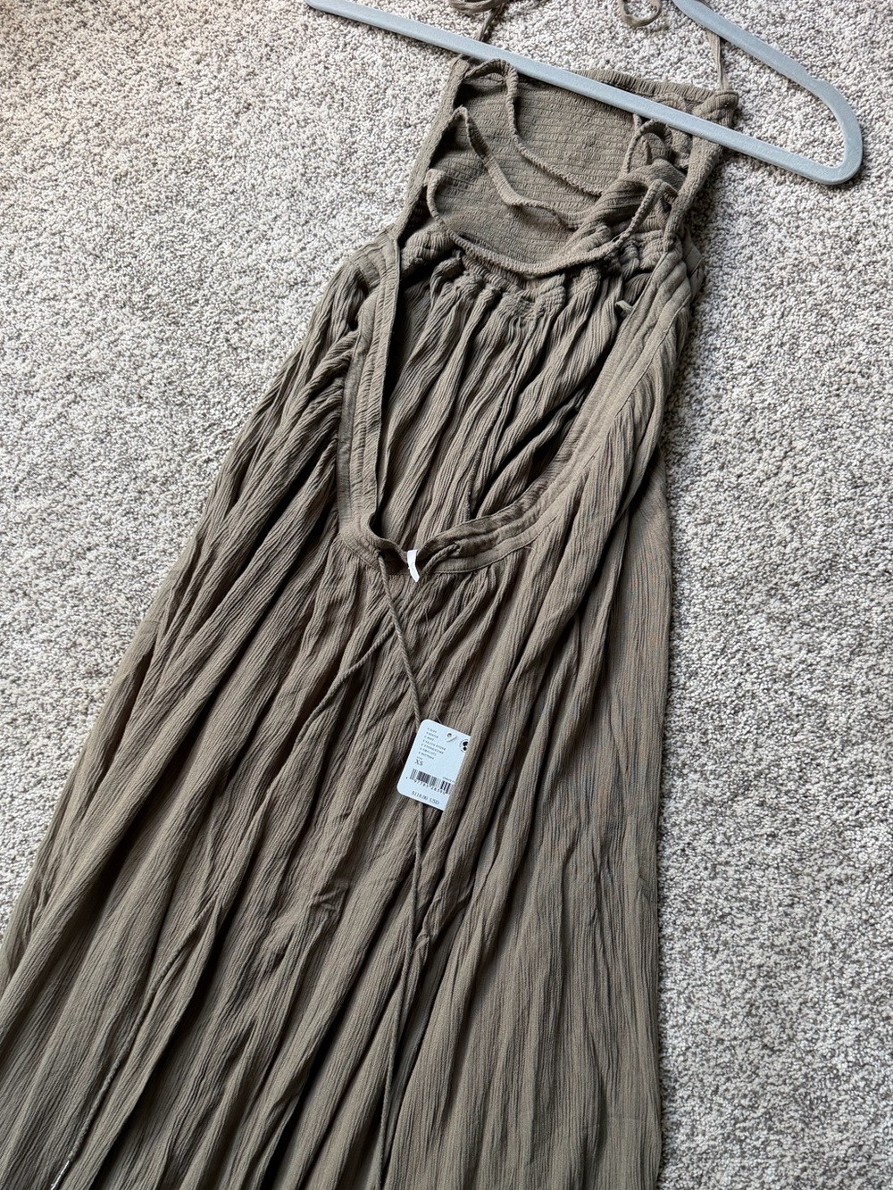 Free people Smocked Halter Maxi Dress in olive - Picture 5 of 5